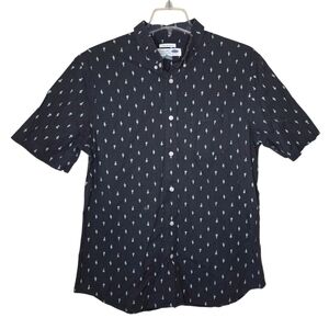 Old Navy The Classic Shirt Slim Fit Cactus Short Sleeve Button Down Size Large